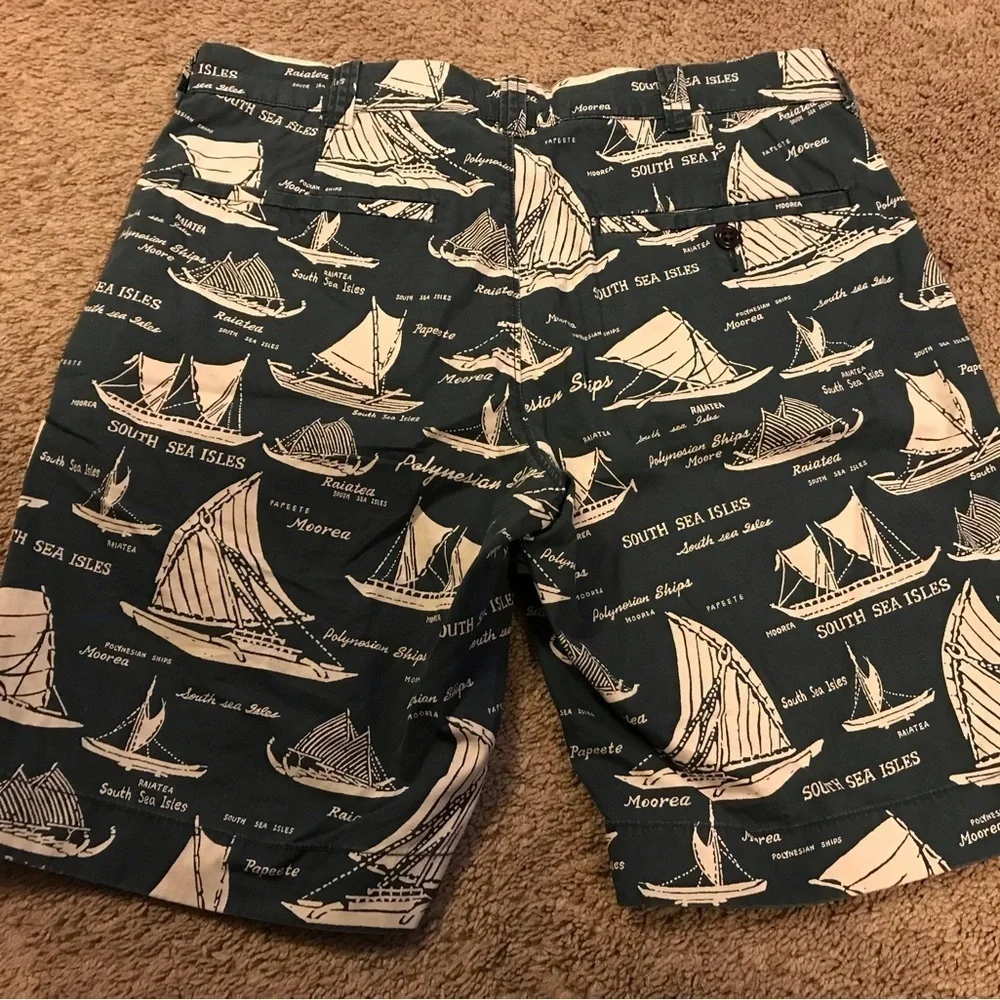 J. Crew Shorts | J Crew Stanton Shorts with great print of Ships